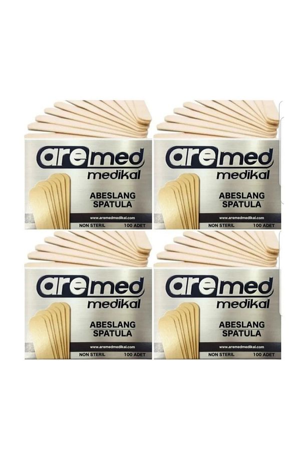 4 Kutu 4x100 Abeslang Dil Basacağı Ağda Spatulası 400 Adet - 1