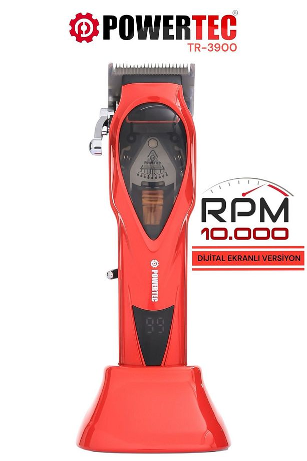 TR-3900 Profesyonel Usb Şarjlı Saç Sakal Tıraş Makinesi Yüksek Devir 10.000 RPM - 1