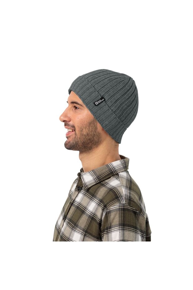 RIB KNIT BEANIE - 1