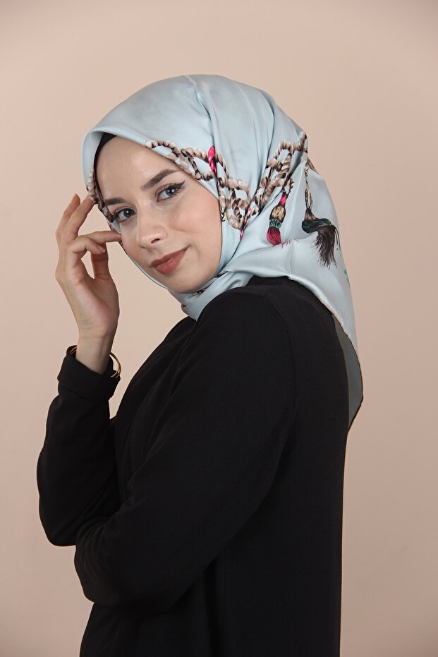 15 Sima İthal Twil İpek Eşarp - 3