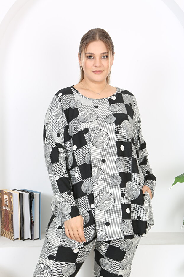 Lower and Upper Patterned Lycra Set - 7
