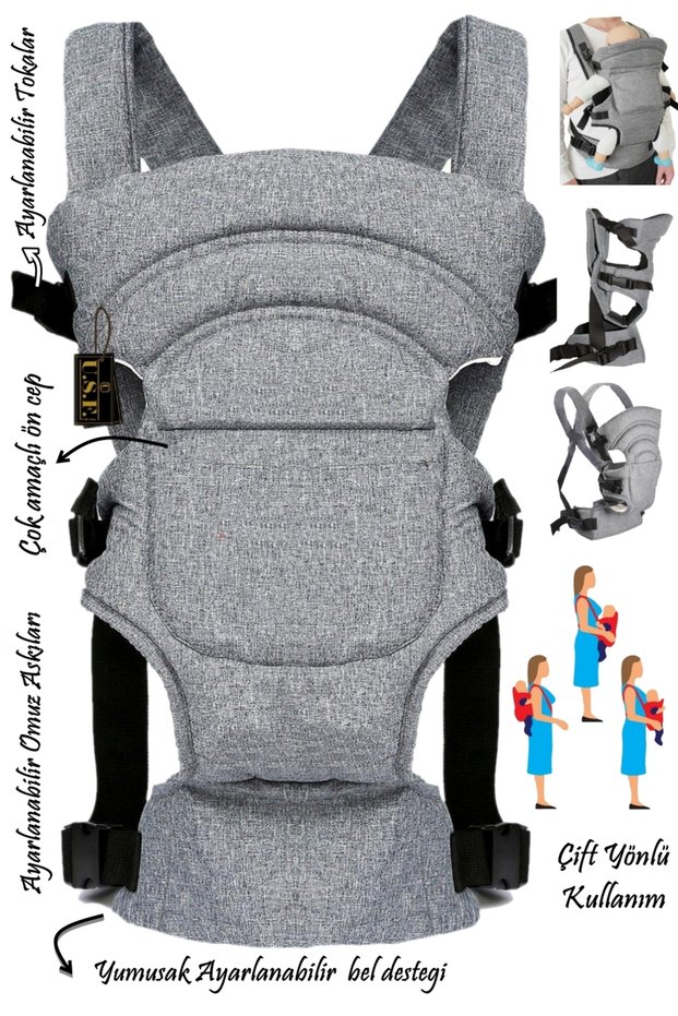 Double-Way Baby Carrier Kangaroo Ergonomic Baby Carrier Kangaroo with Waist Support