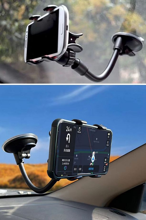 ® Akrobat Cama Sabitlenen Güçlü Vakumlu 360 Derece Dönen Tüm Modellere Uyan Oto Telefon Tutuc - 2