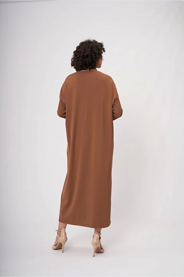 5747 Toprak Triko Elbise - 2