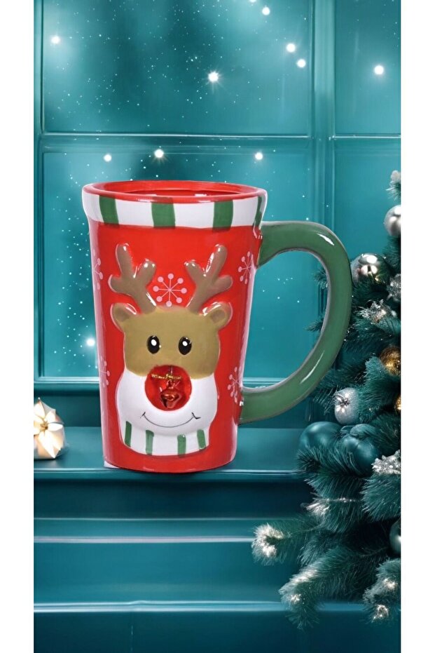 Yılbaşı Geyikli Christmas Dev Kupa - 4