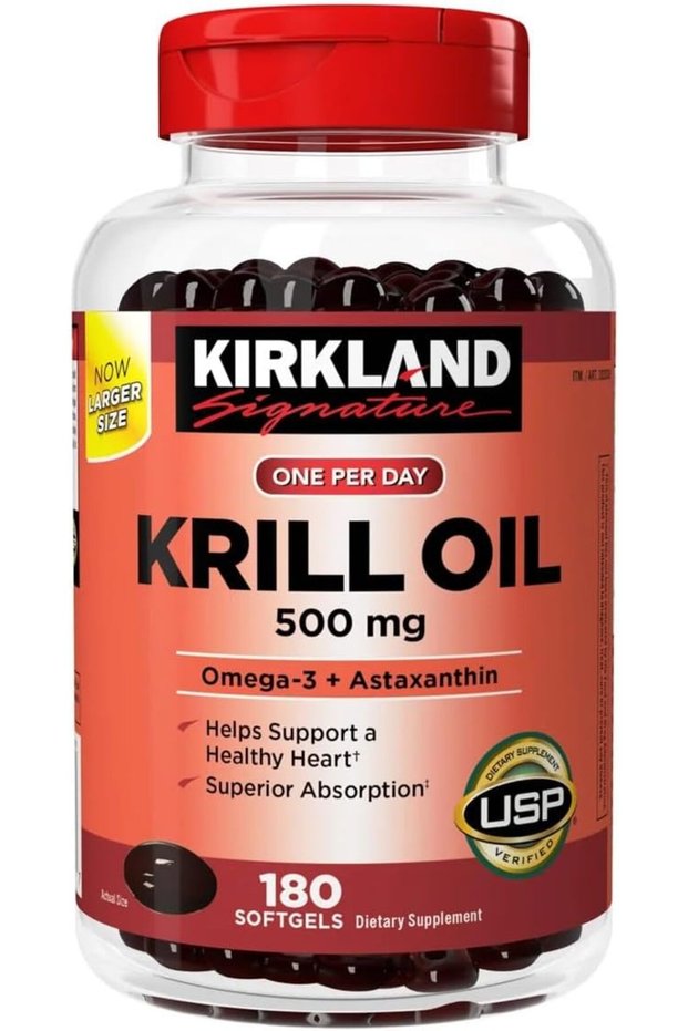 Kirkland Signature Krill Oil Krill Oil 500 Mg 180 Softgels