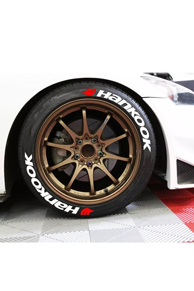 3d Tire Lettering Red Hankook 4 Pieces
