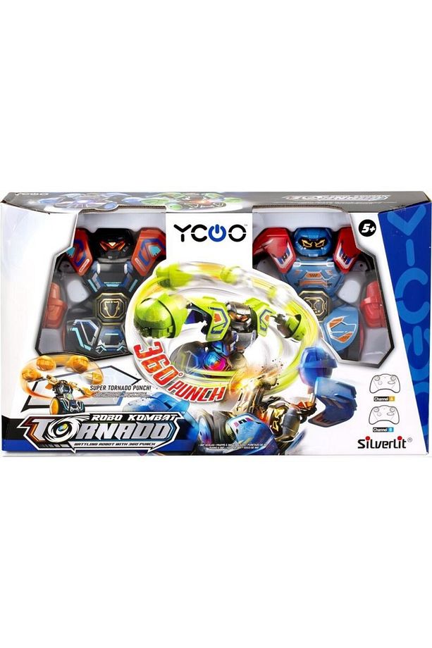 Robo Kombat Spin Battle Kırmızı-Mavi 360° Dönen Yumruğu ile Robot Dövüşü - 2