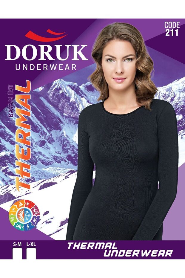 210 Doruk Kadın Termal Tayt Siyah - 1
