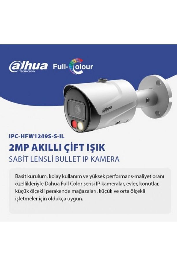 IPC-HFW1249S-S-IL 1/2.8"Cmos 2MP 3.6mm Smart Led POE Sesli Kamera - 3