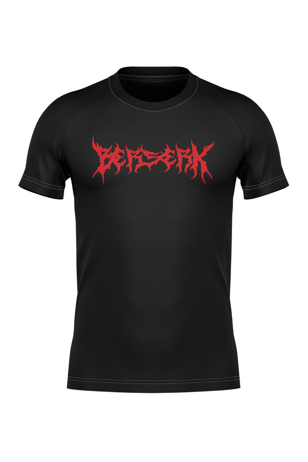 Mma Antrenman Sportswear Black Berserk Pattern Breathable Compression Fit T-Shirt Quality Fabric Gym