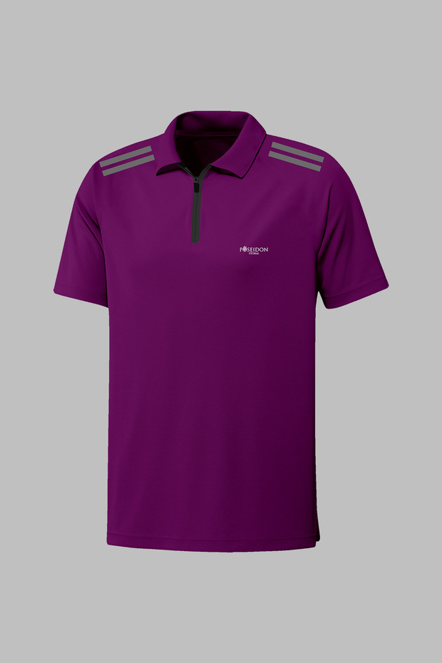 Plus Size Men's Purple Vision Pro Casual Comfortable Polo Neck T-Shirt 4Xl-10Xl