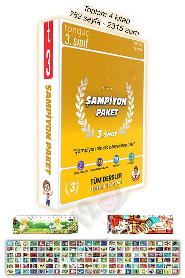 3. Sınıf Şampiyon Paketi - Ingilizce Kelime Kartları - 1