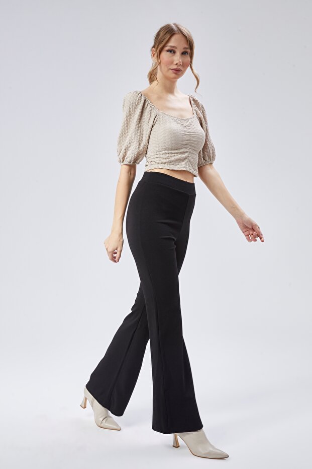 Spanish Leg High Waist Stretchy Women's Pants