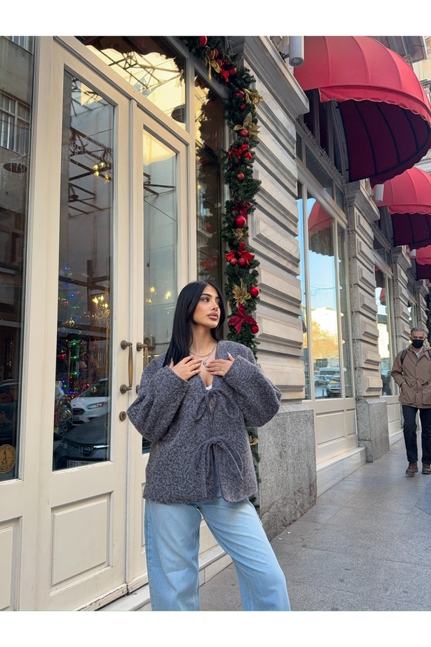 Çift Bağcıklı Kırçıllı Ceket - 2