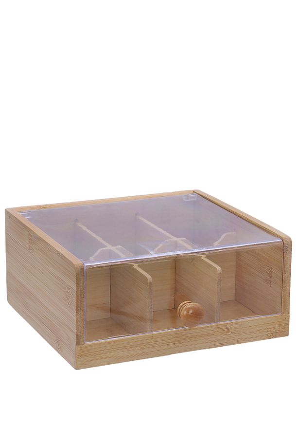 Davet Bambu Çay Kutusu- 1001 Bambu Poşet Çay Saklama Kutusu - 4