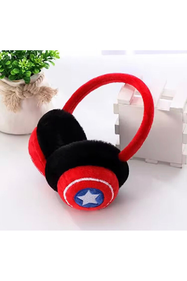 Boy's Plush Headphones with Captain America Figure