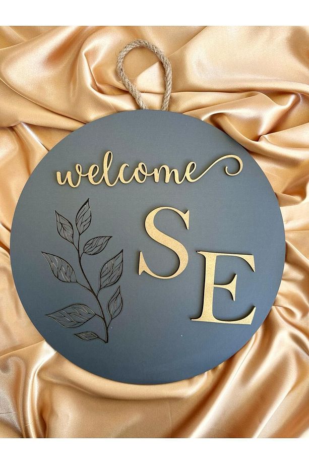 Welcome Kişiye Özel Harfli Ahşap Kapı Süsü, Kapı Çelengi, Isimli Kapı Ve Duvar Süsü - Kapı Dekoru - 5