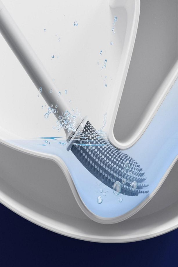 Silikon Tuvalet Fırçası | Bükülebilir Pratik Silikon Wc Klozet Fırçası Banyo Seti - 6