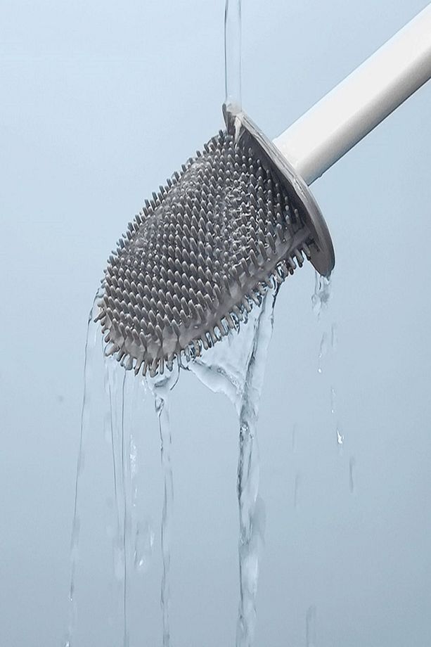 Silikon Tuvalet Fırçası | Bükülebilir Pratik Silikon Wc Klozet Fırçası Banyo Seti - 5