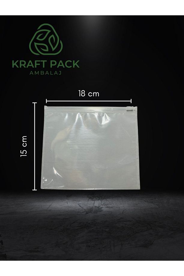 Şeffaf Lamineli Slider Zipli Kilitli Poşet ,doypack ,kozmetik Fermuarlı Poşet 15*18cm -20 Adet - 5