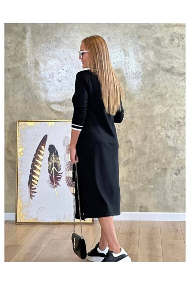 RPT Model Uzun Kollu Ribana Elbise - 1