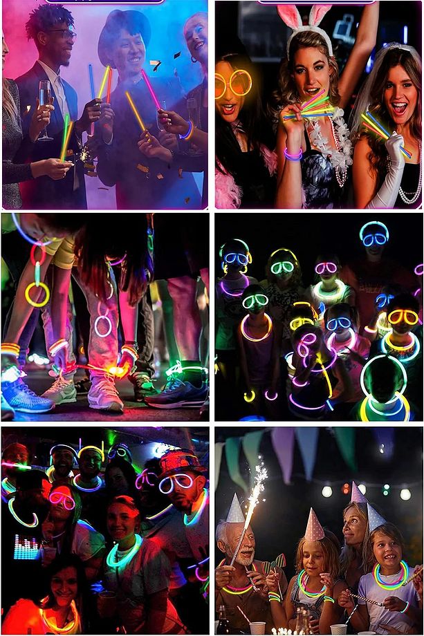 Karanlıkta Parlayan Çubuk 50 Adet Fosforlu Neon Parti Çubukları Düğün Bride To Be Malzemeleri Balon - 8