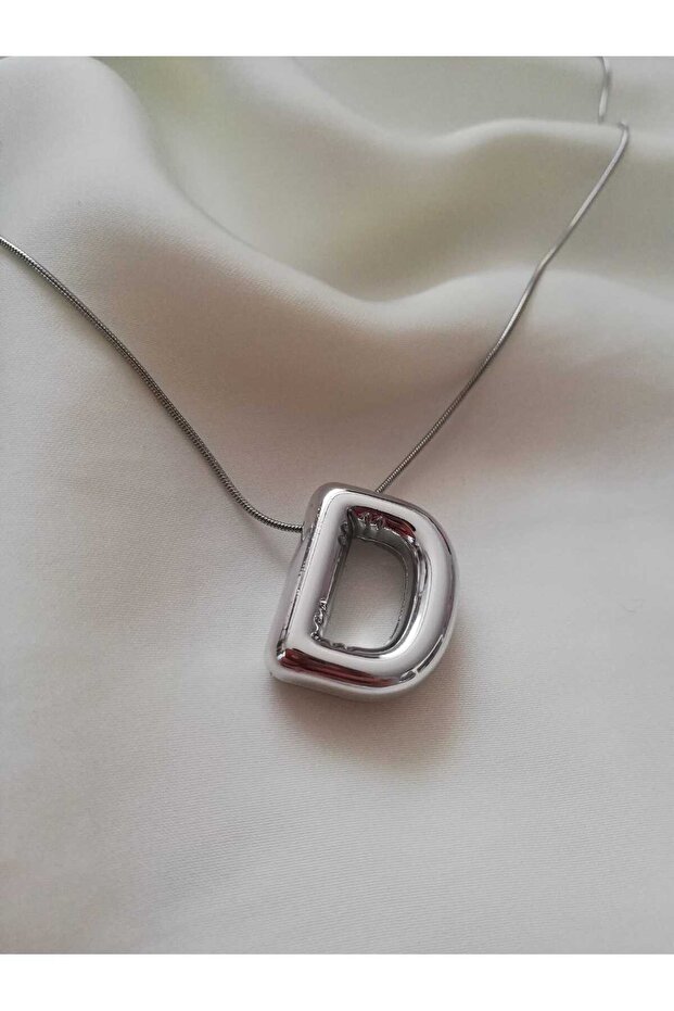 New Balloon Letter Necklace with Silver Steel Chain