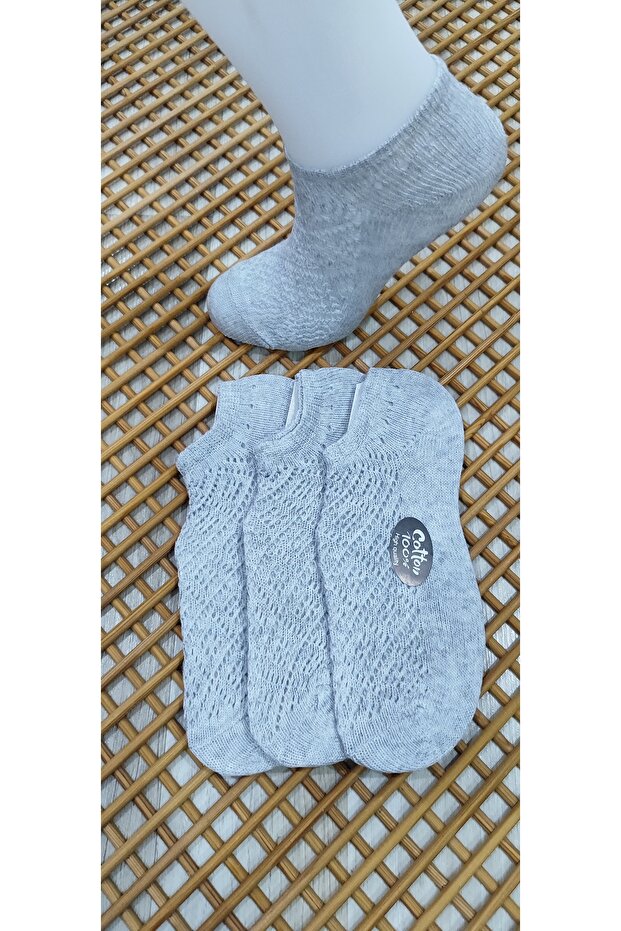Combed Cotton Booties Women's 3 Pairs of Socks