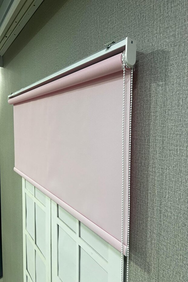 Stor Perde İthal Mat Polyester Pembe p1130 - 4