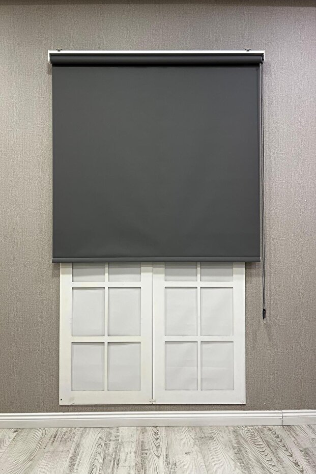 Stor Perde Ithal Mat Polyester Antrasit P1090 - 1