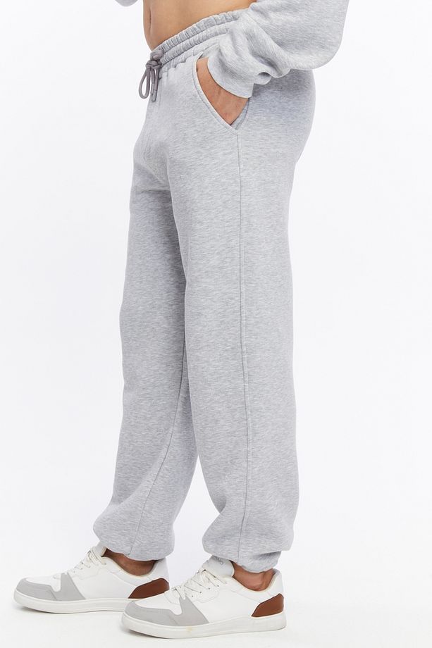 Ayarlanabilir Paça Basic Baggy Oversize 3 İplik Kışlık Eşofman Altı - 2