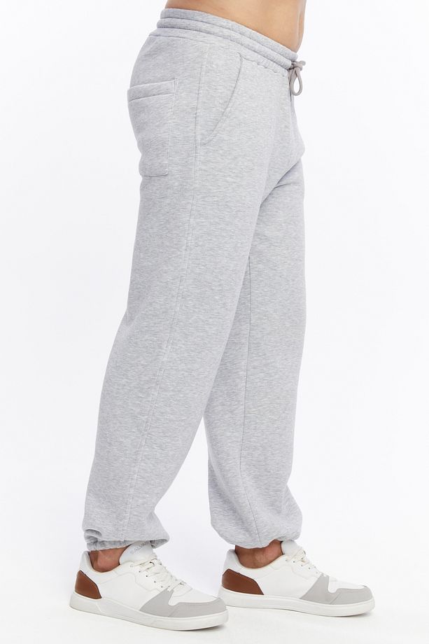 Ayarlanabilir Paça Basic Baggy Oversize 3 İplik Kışlık Eşofman Altı - 5