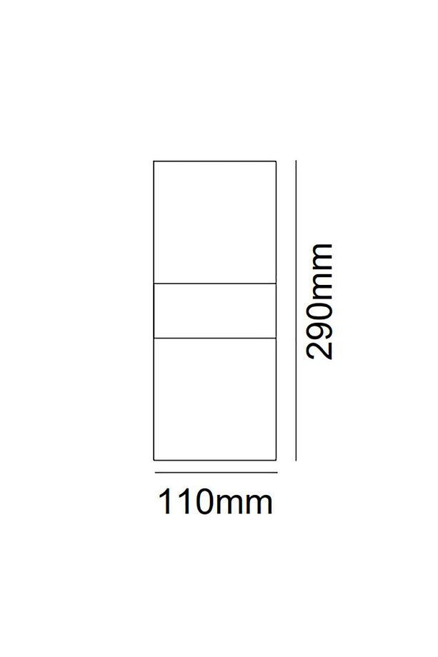 Ledli Akrilik Çift Yön Duvar Aplik 29x11cm - 4
