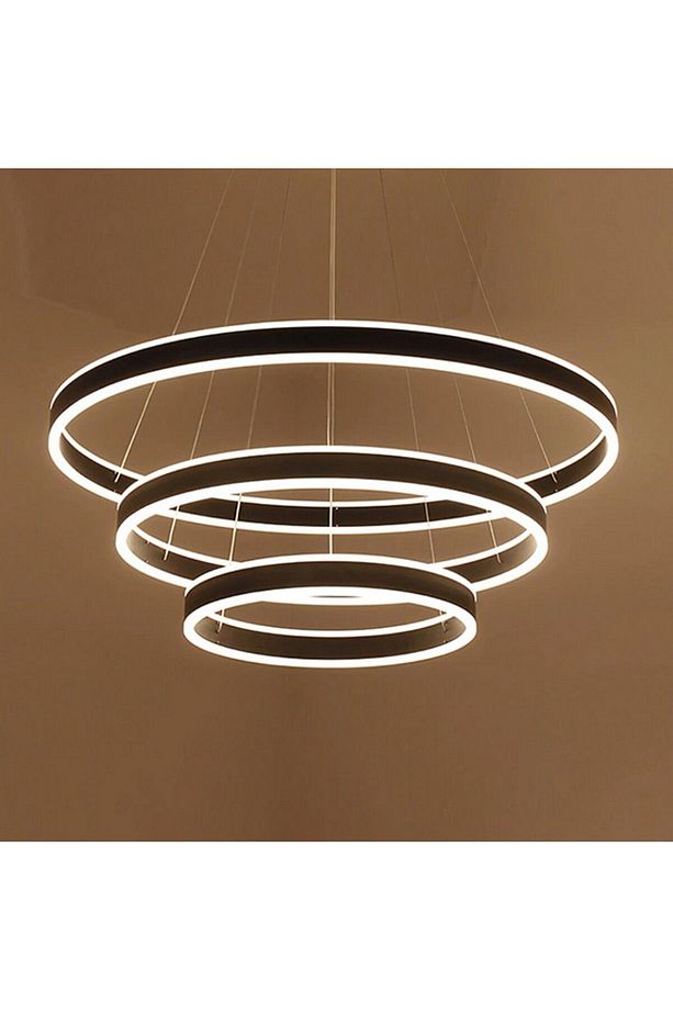 Double Light 100-80-60cm Led Alt Üst Işıklı Çember Sarkıt Led Avize - 2