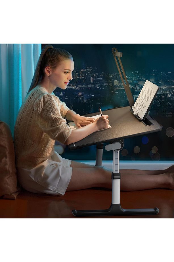 Saiji K8 Ultimate Çok Fonksiyonlu Ayarlı Led Işıklı Çalışma Masası Siyah - 2