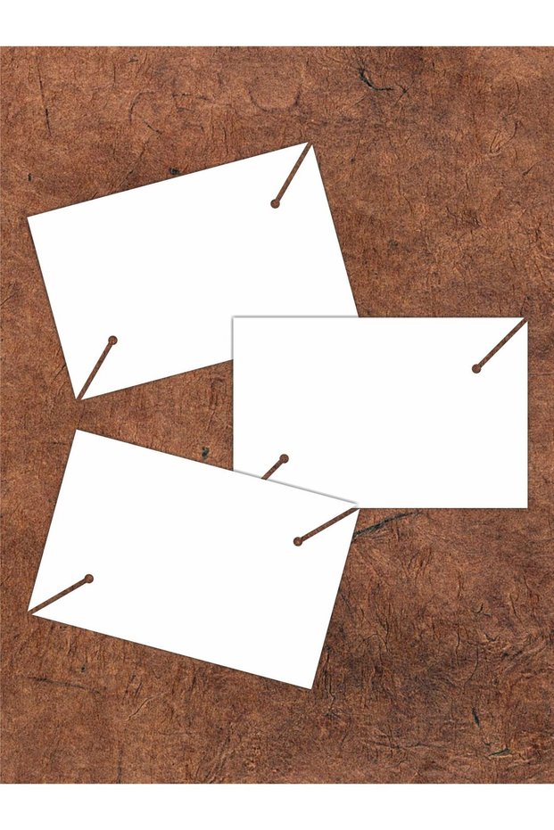 25 Pieces - White Bracelet Card - Small Business Card - Unprinted Bracelet Card - Matreniçka Card