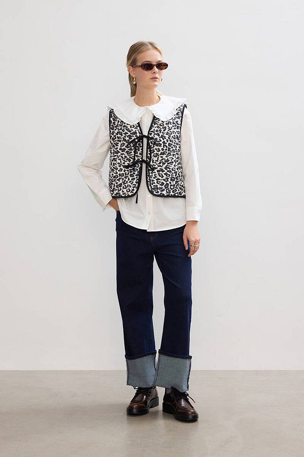 LEOPAR KAPİTONE YELEK - 4