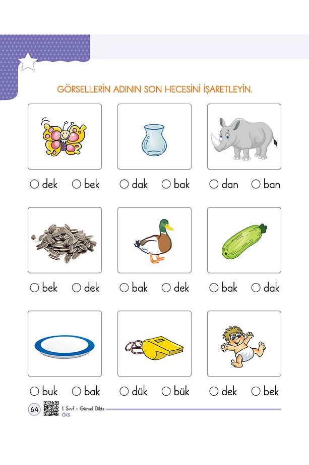 1. Sınıf Okuma Yazma Seti – Görsel Dikte Defterim - 7