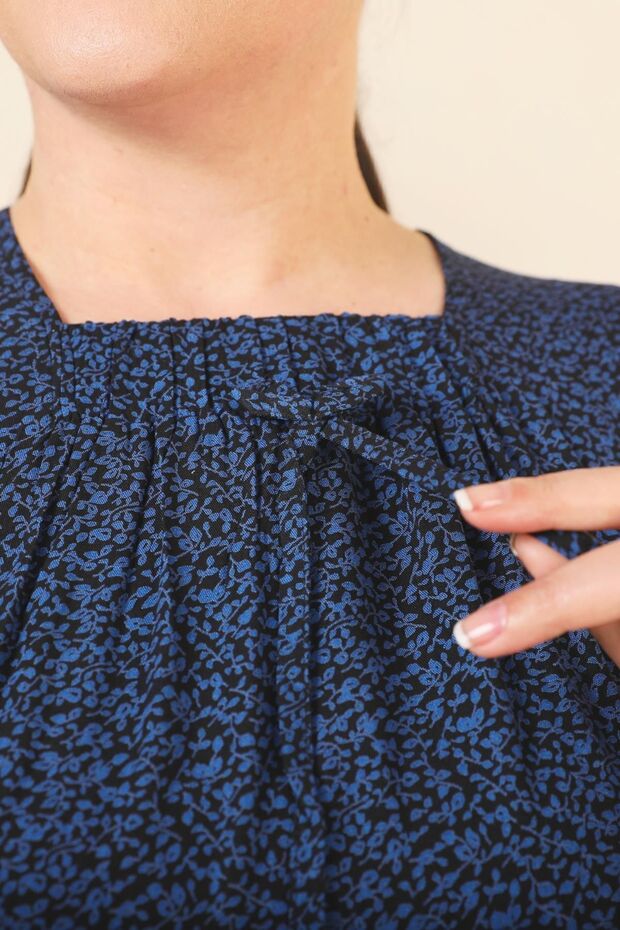 Rochie lungă de damă, cu model crocant, mărime mare - 3