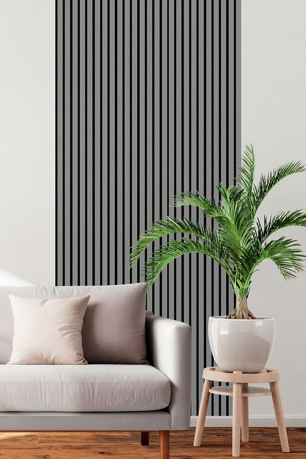 140 Cm 12 Adet Mdf Ahşap Duvar Çıtası - Antrasit (PANEL DEĞİLDİR) - 3