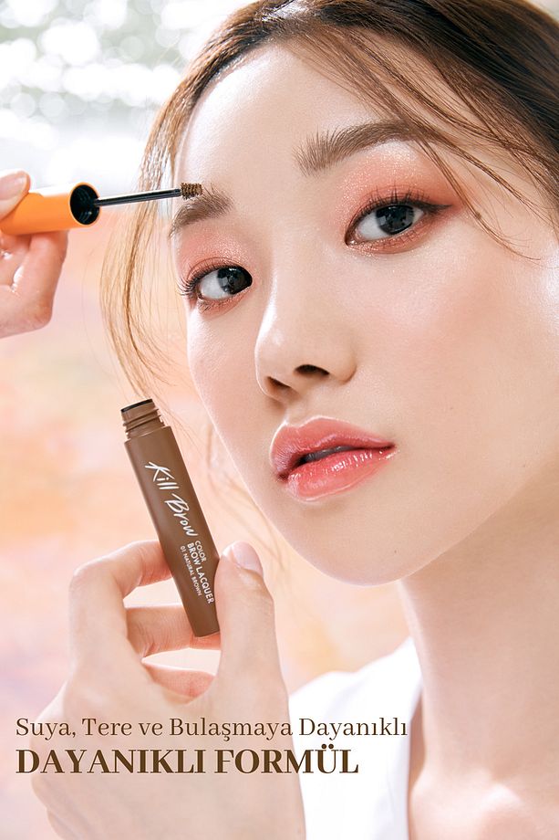 Yoğun Pigmentli, Üçgen Fırça Uçlu Kaş Maskarası CLIO Kill Brow Color Brow Lacquer (01 Natural Brown) - 3
