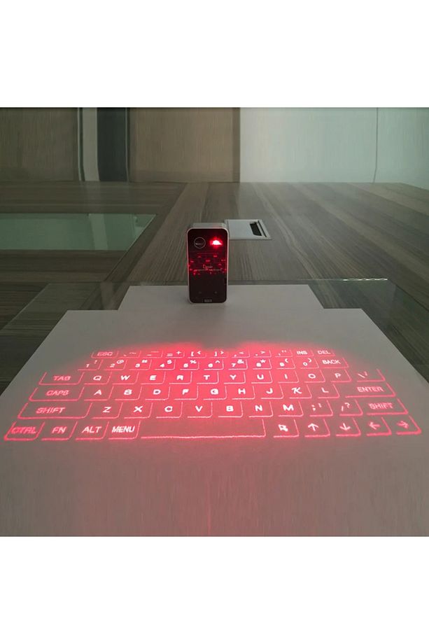 Bluetooth Lazer Klavye Şarjlı  Phone Android Tablet İçin Kablosuz Taşınabilir Projeksiyon Klavye - 9