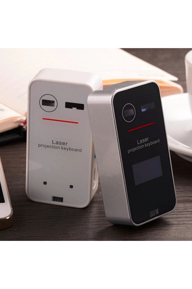 Bluetooth Lazer Klavye Şarjlı  Phone Android Tablet İçin Kablosuz Taşınabilir Projeksiyon Klavye - 4