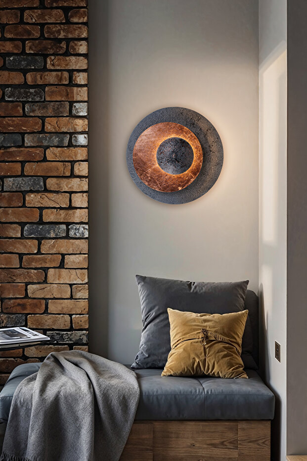 Siyah Duvar Aplik Salon Koridor Modern Dekoratif Led Lamba - 1