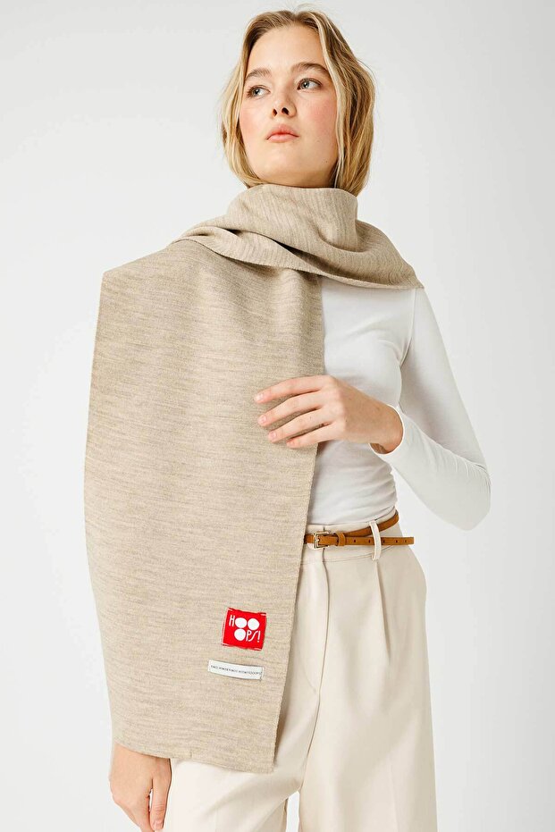 وشاح المنك بلون خالص - 1