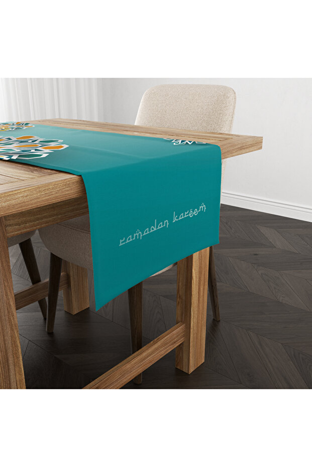 Ramadan Table Runner / Ramadan Pattern / Stain Resistant - Washable Micro Honeycomb Fabric 140x40