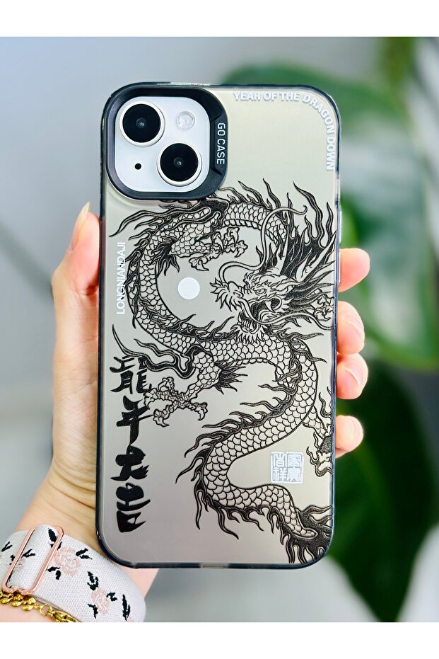 iPhone 14 Plus and 15 Plus Compatible Electro Metallic Silicone Case with Fingerprint Free Printing Pattern - 3