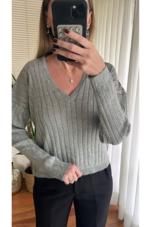 CHANCE COLLECTION V Yaka Simli Triko - 5