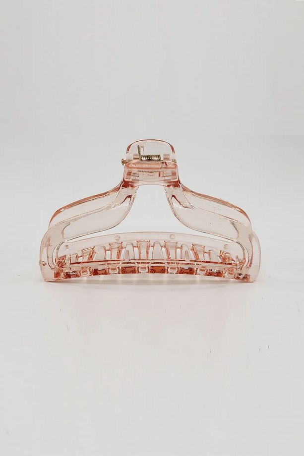 Toz Pembe Şeffaf Mandal Toka/ 10 Cm - 1